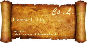 Csonka Lilla névjegykártya